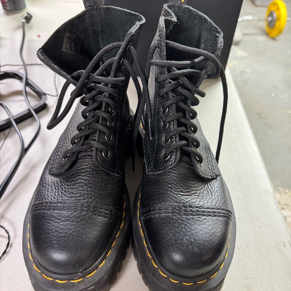 Dr. Martens Sinclair Platform Black Combat Boots